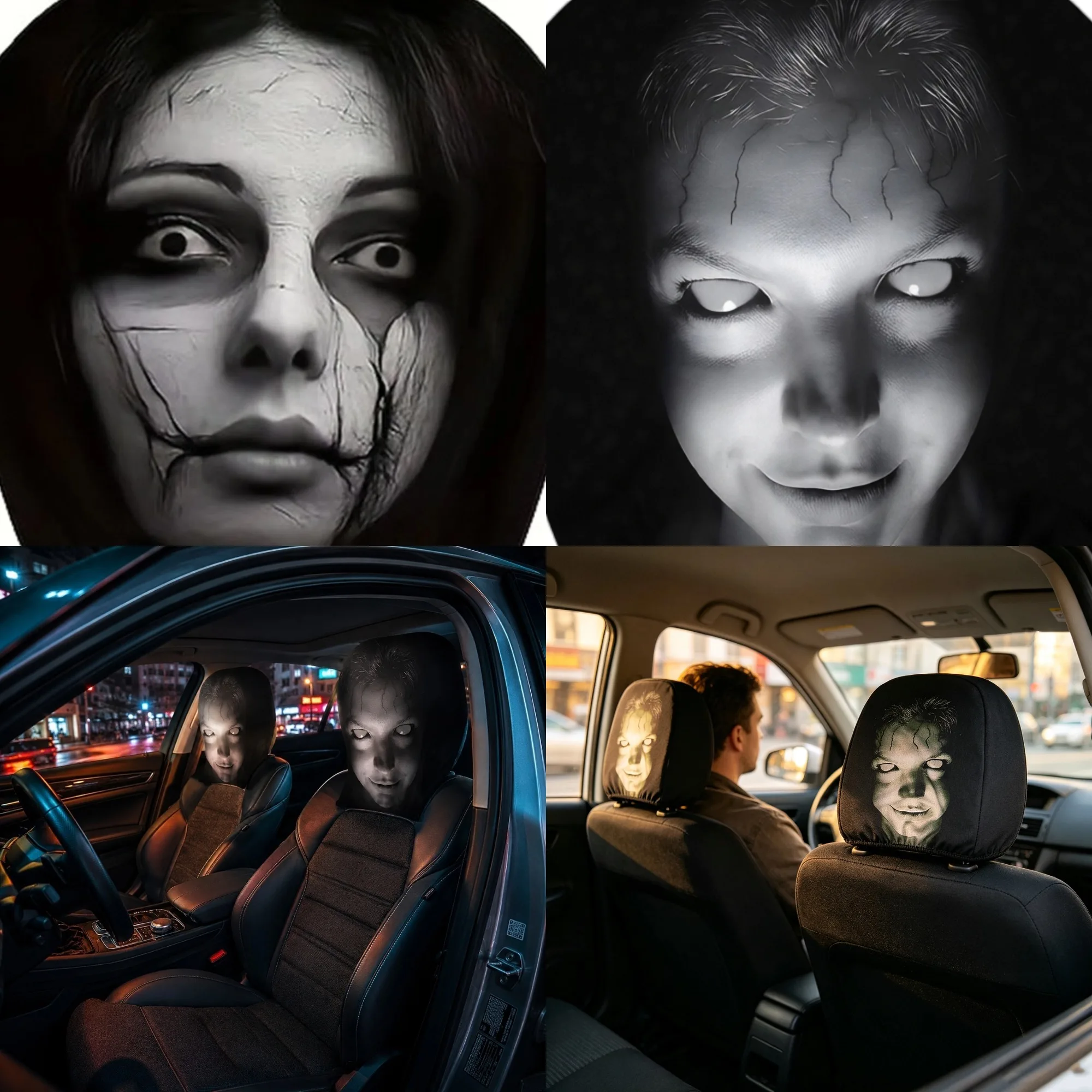 1-5PCS Car Headrest Funny Cover Accessories Interior Gadgets Decor Styling Ideas Seat Covers Vehicle Supplies Automobiles Parts