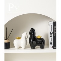 Get rich soon, high-end wine cabinet decorations, ceramic ornaments, high-end modern living room TV foyer cabinets