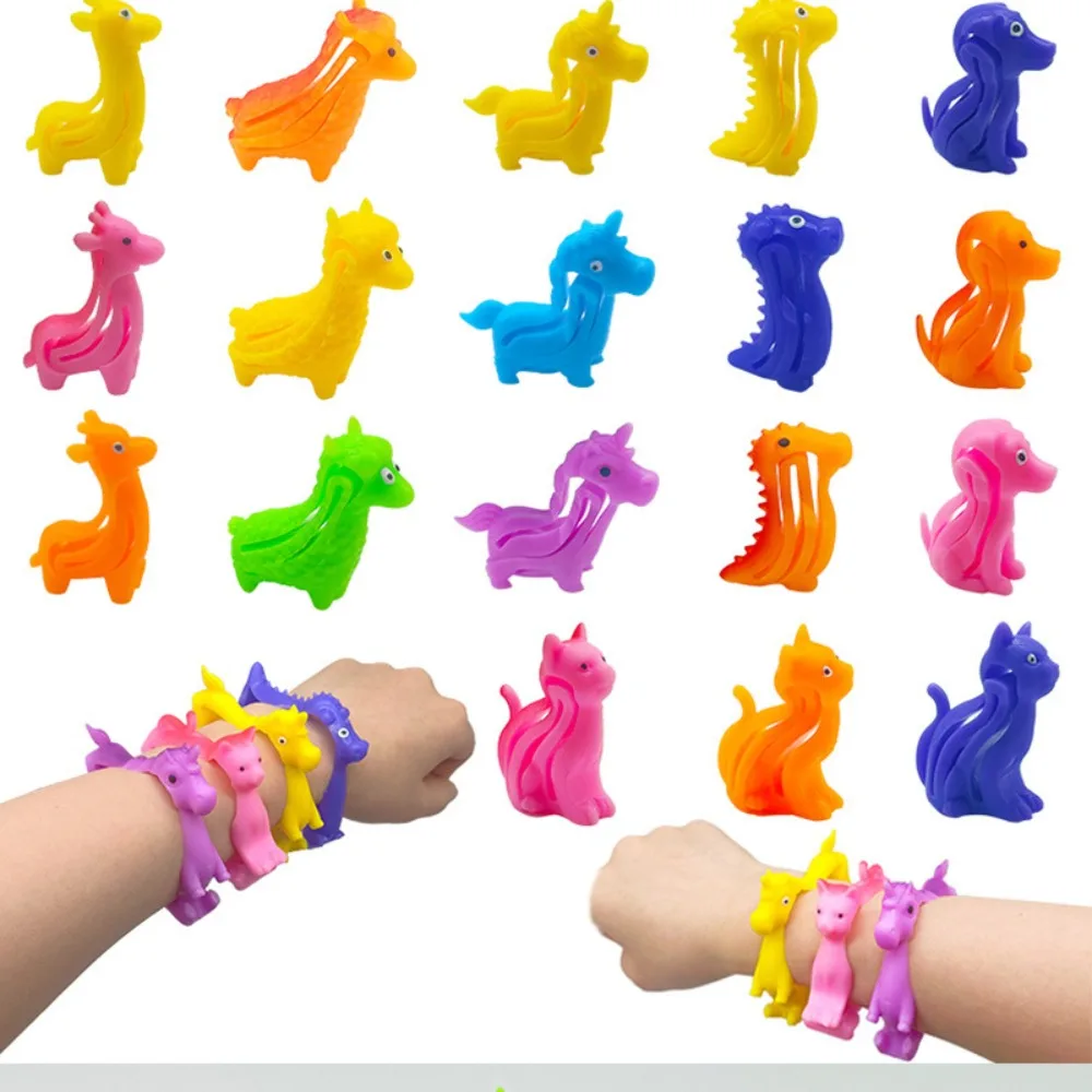 6/10 Pcs Fun Cartoon Animal Bracelet Children\'s Birthday Party Baby Shower Wedding Guest Gift Pinata Stuff Carnival Gift Reward