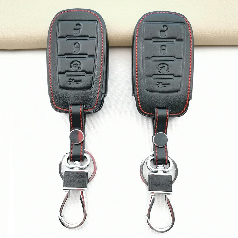 Exquisite Leather Remote Control Car Key Holder Case Cover For Dodge Ram 1500 2500 Ram1500 Ram2500 TRX 2021 2020 Protect Shell