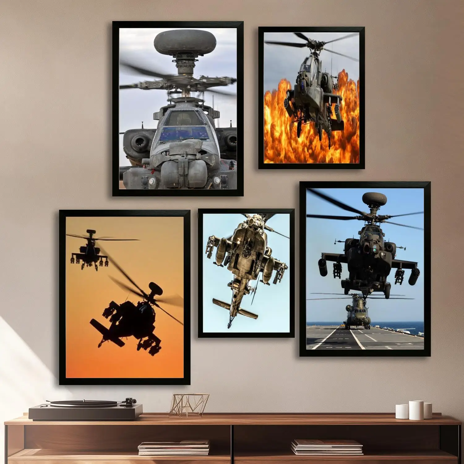 apache helicopter fighter Canvas Art Poster and Wall Art Picture Print, Modern Family Bedroom Decor Posters,Decorative painting