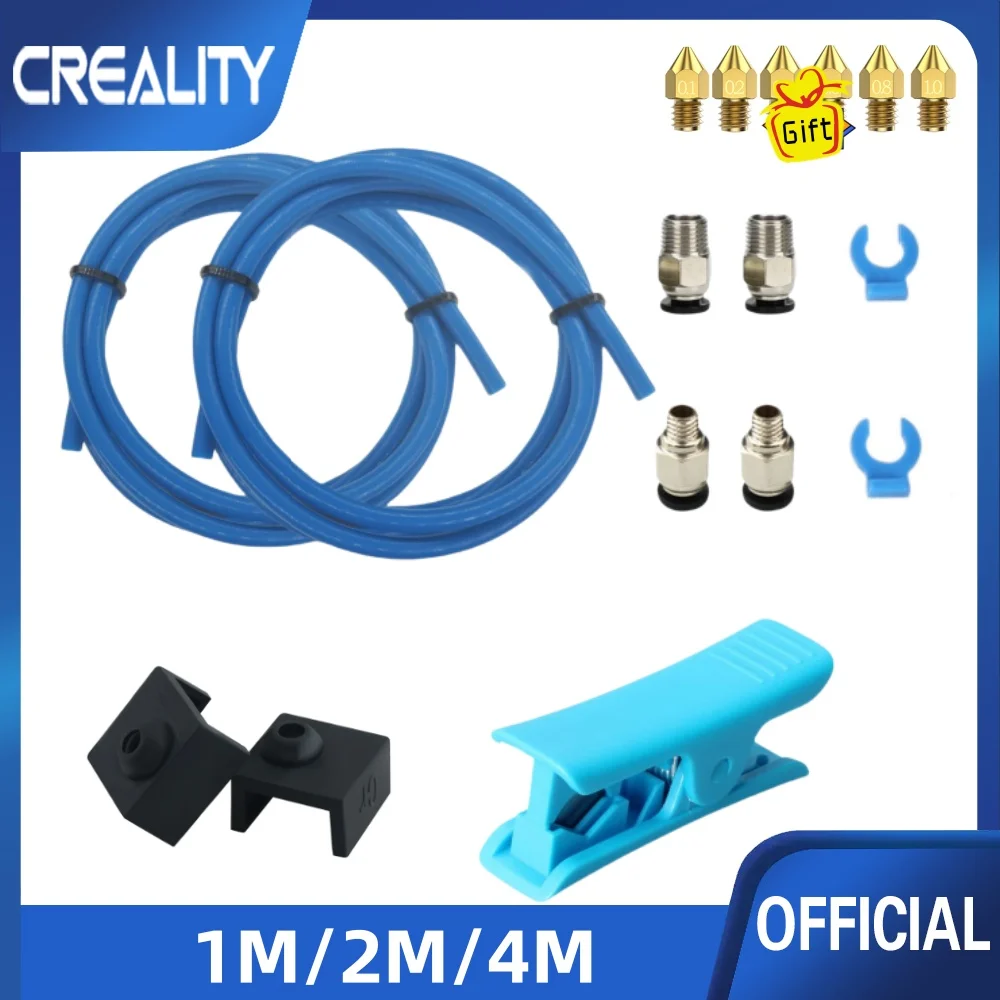Creality 2*4mm rurka PTFE zdalna prowadnica rurka podająca wytłaczarka Bowdena do części drukarki 3D CREALITY Ender 3 CR10