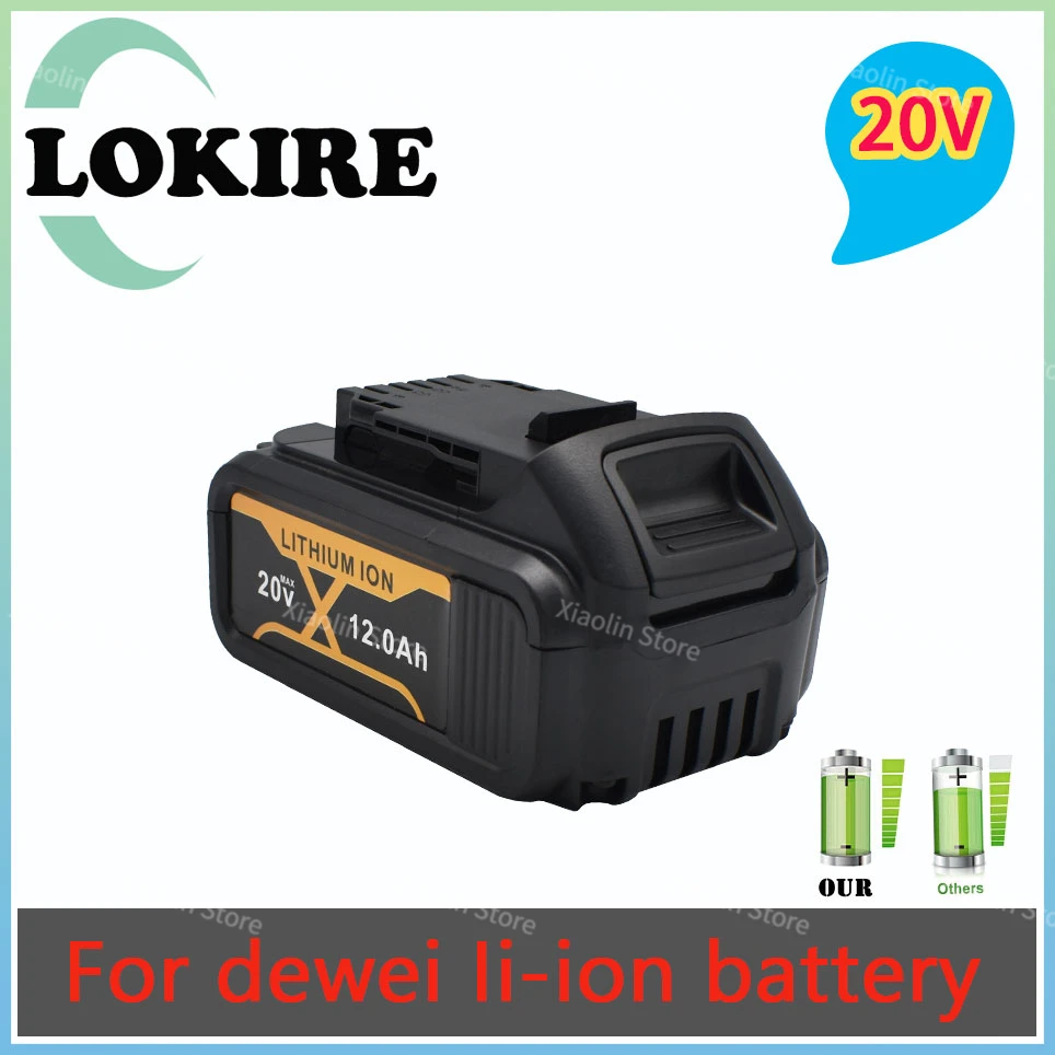 

For dewei DCB200 20V 12.0AH replaceable battery compatible with tools For dewei 20V battery