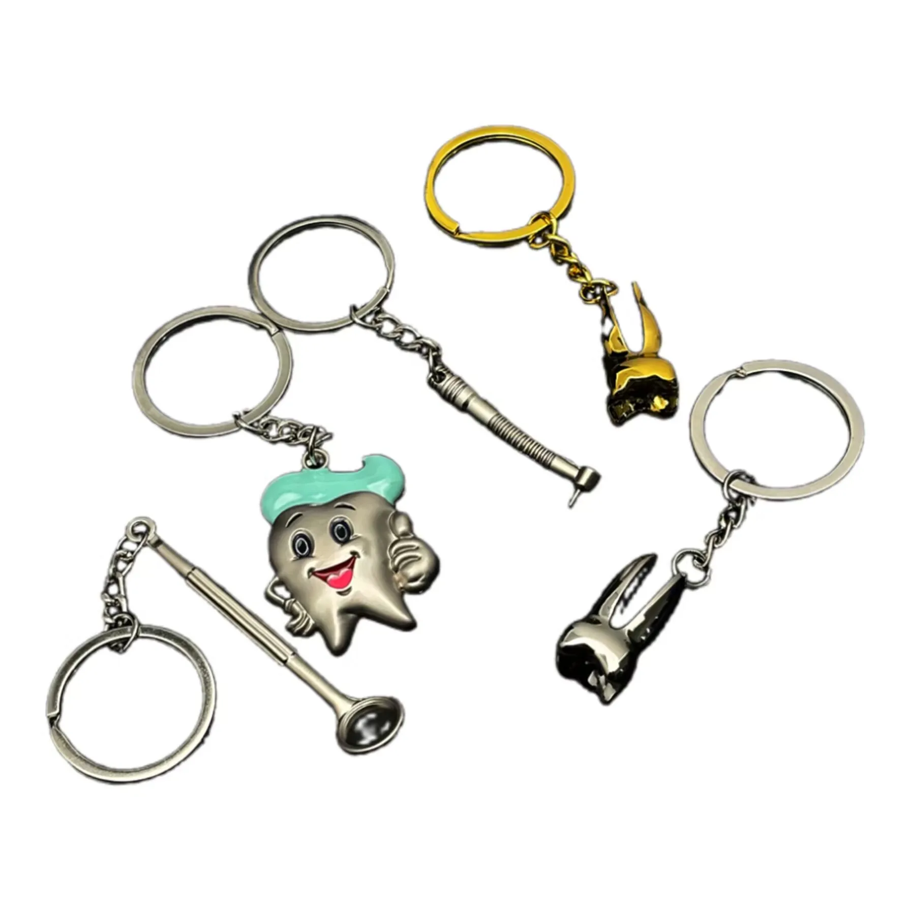 Dental Tooth Keychain Dentist Keychain Teeth Key Chain Protection Dental Health Dentist Gift Decoration Pendant Dental Gift