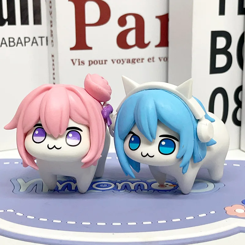 6 قطعة/المجموعة Q نسخة Nikke Doro Pvc أنيمي شخصية التماثيل سطح المكتب الحلي نموذج جمع تمثال لطيف فتاة لعبة هدية الكريسماس