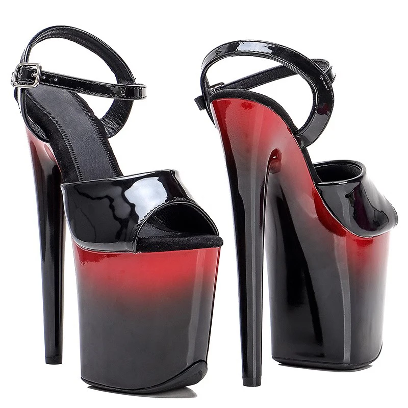 New 20CM/8inches PU Upper Sexy Exotic High Heel Platform Party Sandals Pole Dance Shoes Model Shows Sandals 039