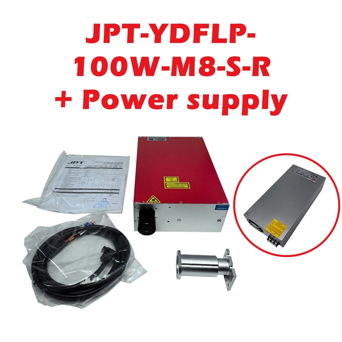 JPT Official Global Supply Chain LY.GROUP.CHINA YDFLP-100-M8-S-R Pulse Fiber Laser Source For Glass Cutting Mirror Marking 100W