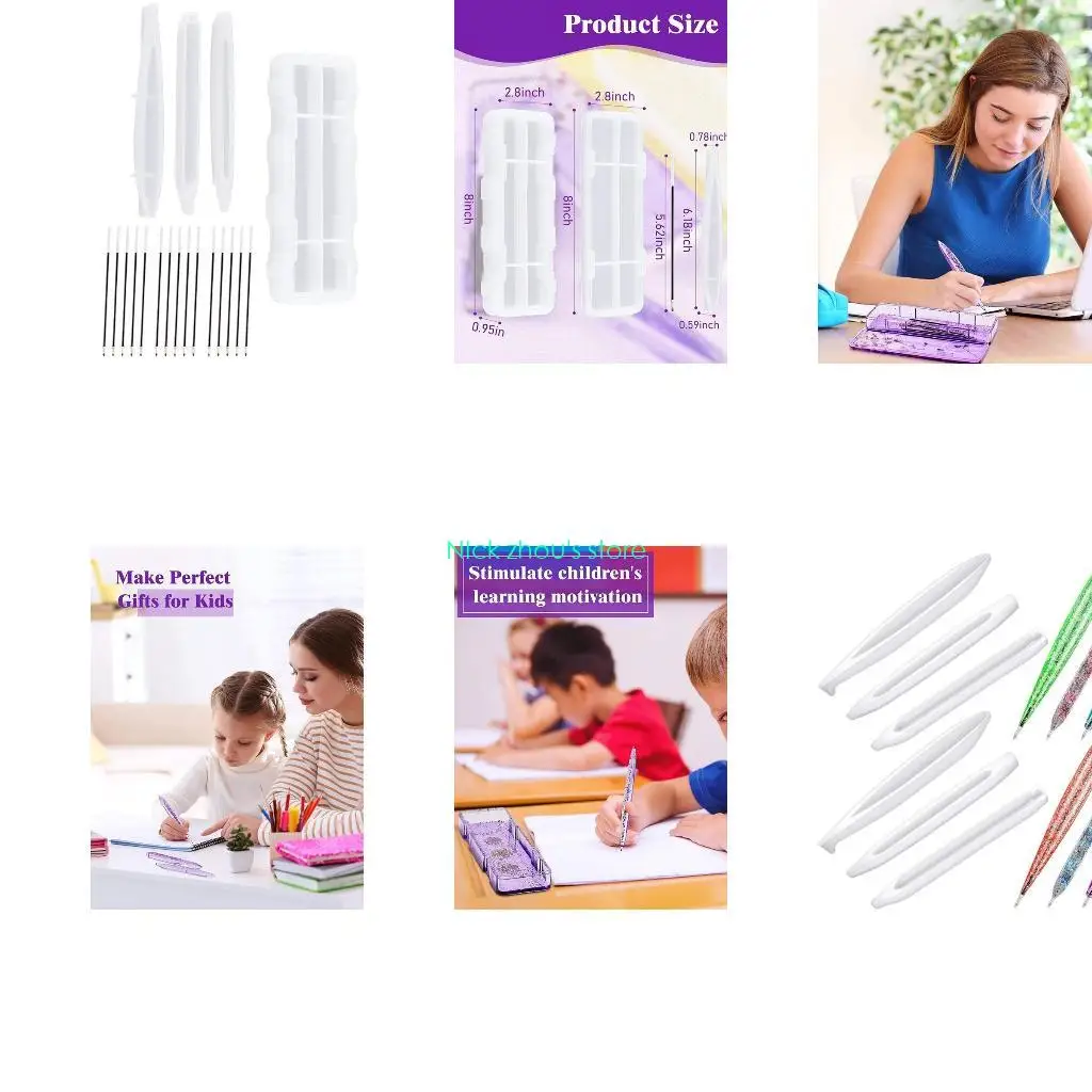 

E15E Ручка для рукоделия «Сделай сам», коробка для ручек из смолы, 3 различных стиля ручек, аксессуары для самостоятельного