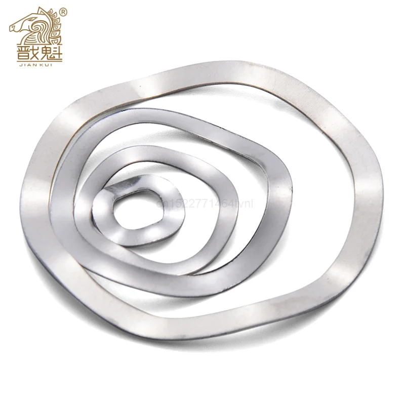 5-100Pcs Aço Inoxidável 304 Três Onda Arruelas Arruela M3 M4 M5 M6 M8 M10 M12 M14 M16 M19 M23 M25 M27 M31 M39 M41 M51