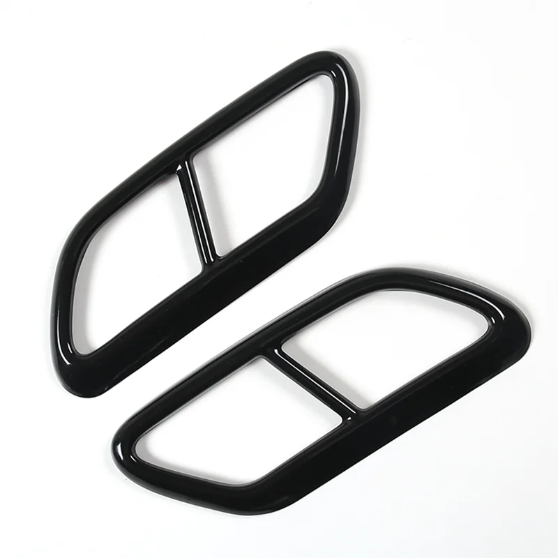 

Black Stainless Steel Pipe Throat Exhaust Outputs Tail Frame Trim Cover For Volvo S60 2020 S90 V90 2016-2019 Accessories Parts-A