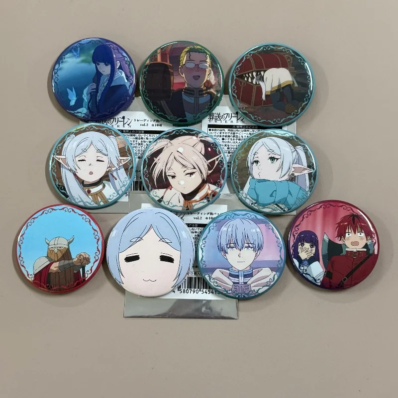 

Подлинные значки Frieren: Beyond Journey's End Can — Frieren, Himmel, Phiren, Heiter & Shutalk, коллекционные предметы аниме