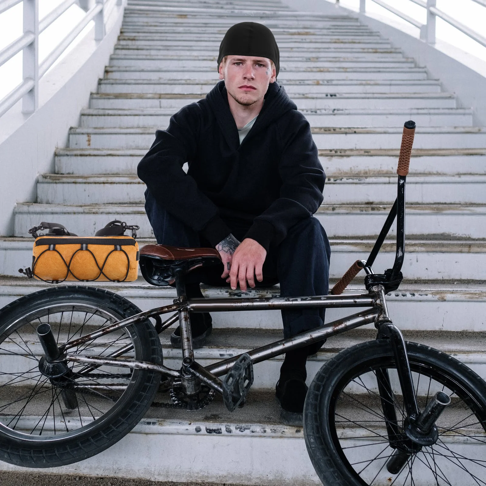 Multifunctional Small Bike Handlebar Bag Outdoor Rainproof Front Cycling Bag Lightweight Bicycle Storage Pouch