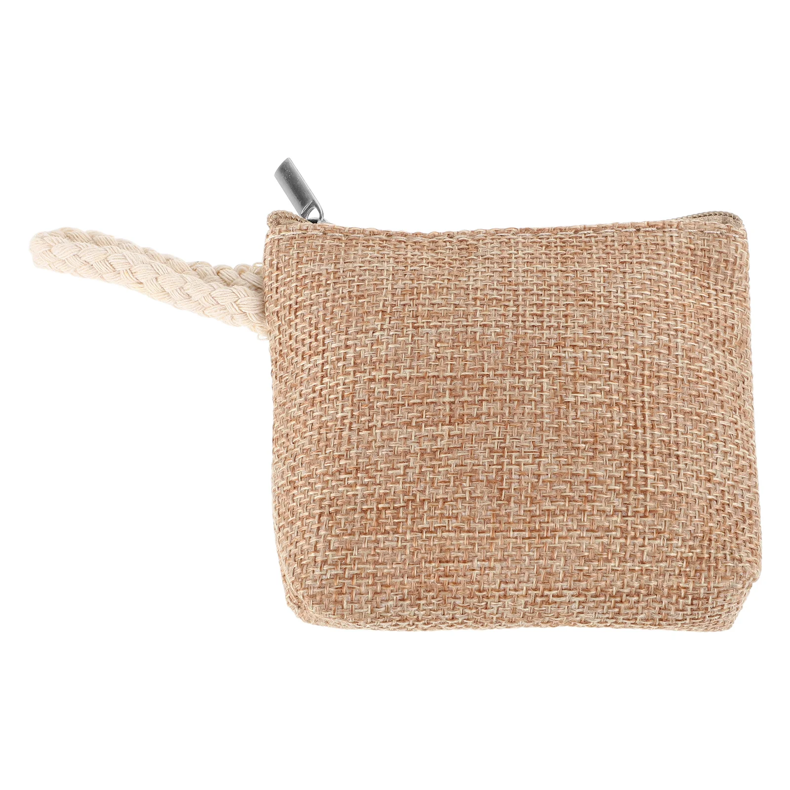 

Portable Casual Coin Purse Cotton Linen Zippered Wallet Makeup Bag Keychain Pouch Small Change Organizer for Women Travel