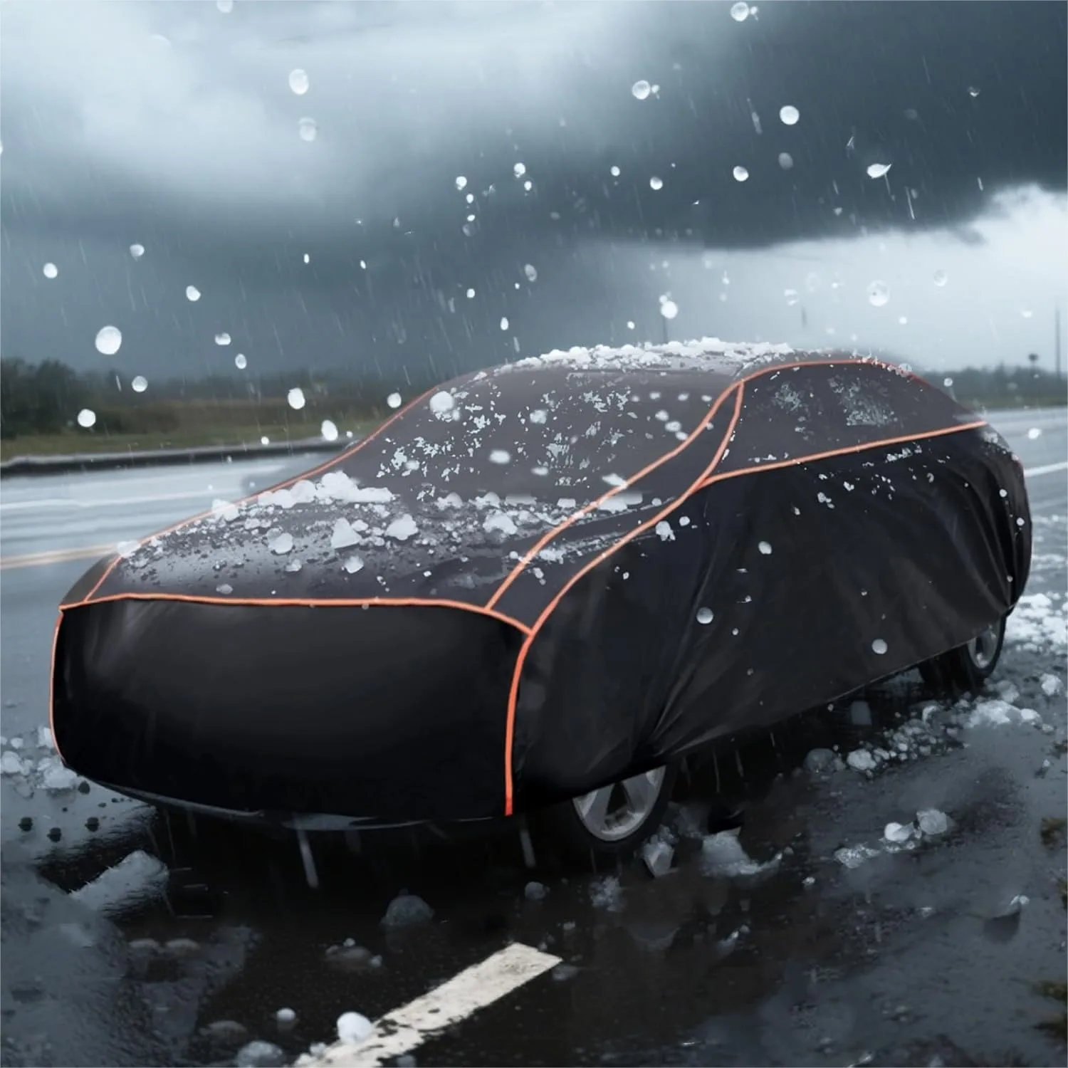 

Hail Protector Car Cover for SUV, 4mm EVA Thickened Waterproof Windproof with Storage Bag, Fit 191-201 inch Vehicles like Toyota