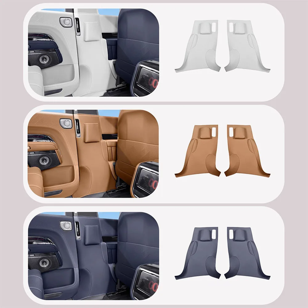 2 Pcs Special B-pillar Protective Pad For ZEEKR 9X 2025 2026 Car Modification Accessories Original Color Leather Anti Kick Pad