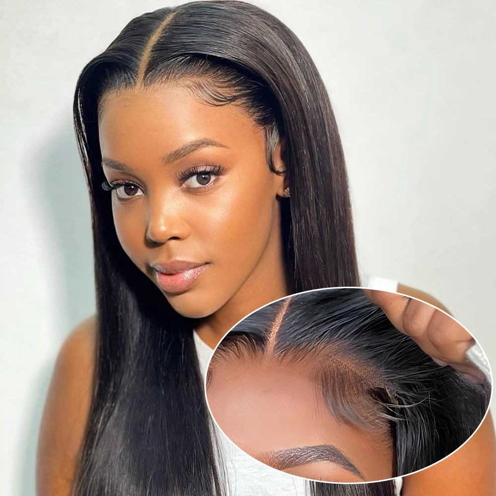 

7x5 Wear Go Glueless Wig 30 Inch Bone Straight Lace Front Wig Pre plucked Lace Frontal Human Hair Wigs 4x4 6x4 Glueless Wigs