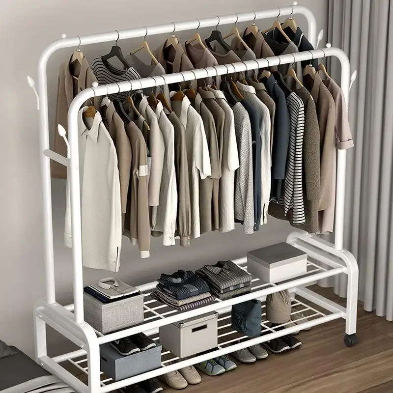 Wardrobe, small unit, provincial space, sliding door, double pole clothes hanger, floor standing, hanging clothes, thickened