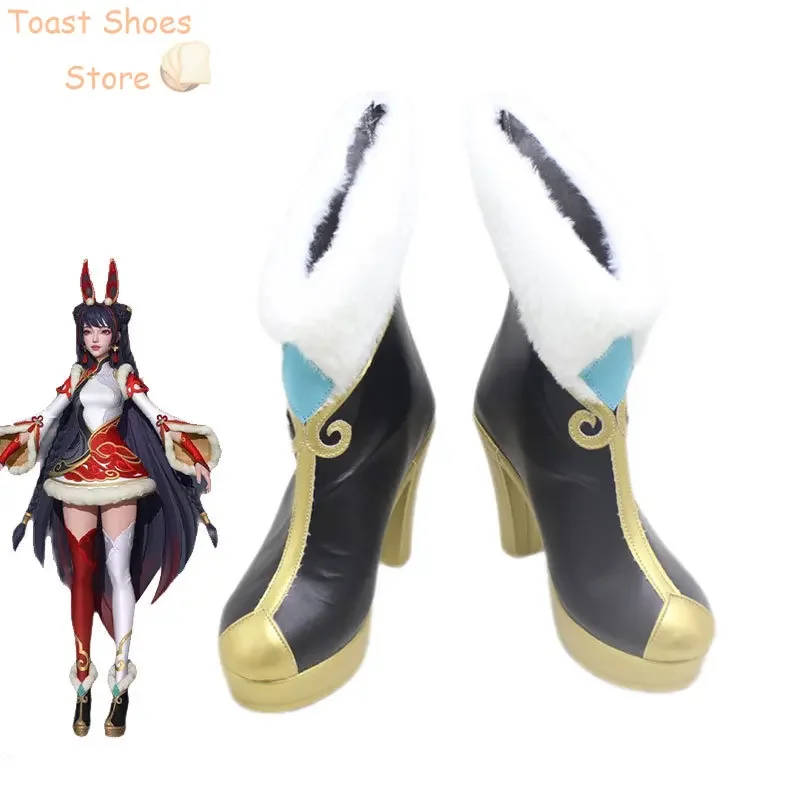 Seraphine Cosplay Shoes Game LOL Cosplay Prop PU Leather Shoes Halloween Boots Costume Prop