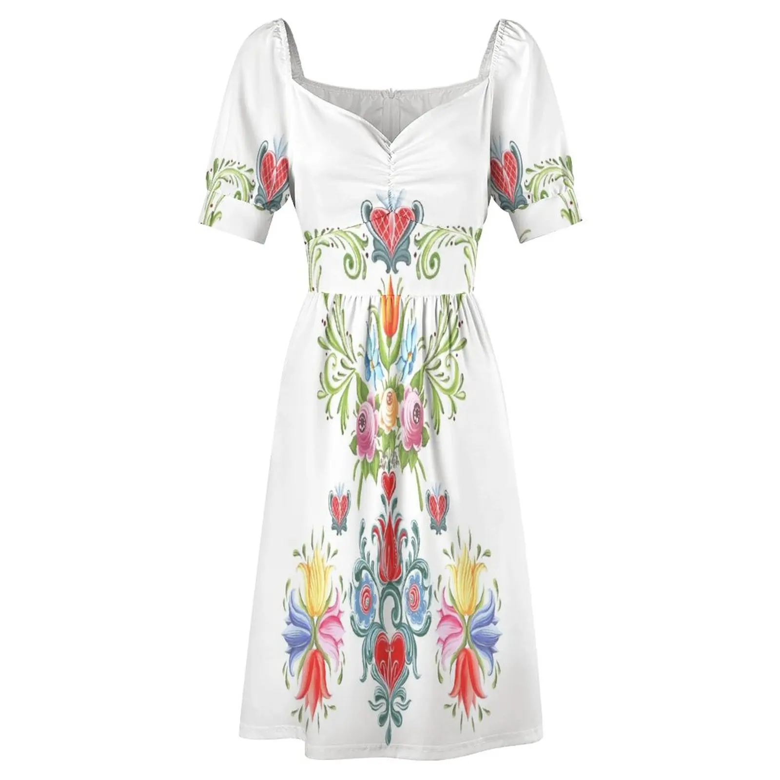 Midsummer Festival Flowers Garland Dress Women's summer long dress cocktail dresses Dress woman