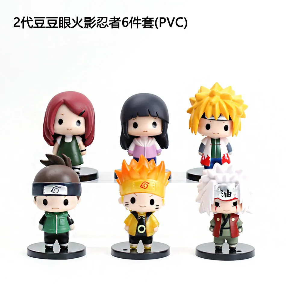 6 Stuks Anime Naruto Uzumaki Naruto Jiraiya Namikaze Minato Hyuga Hinata Doudou Ogen Leuke Model Speelgoed Gift Koc C Bodemtemperatuur figuur