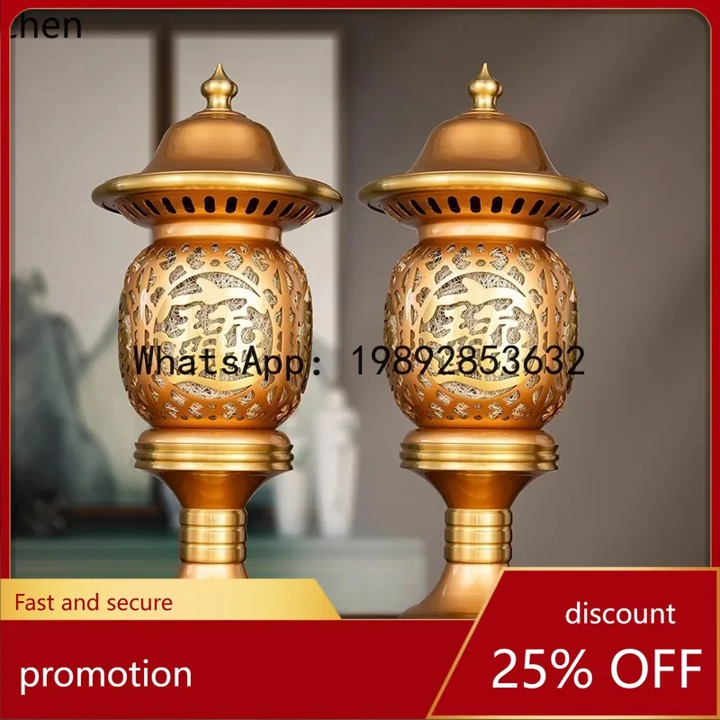 YFY  Pure Copper Buddhist Supplies Collection Offering Supplies Buddha Cup Fruit Plate Vase