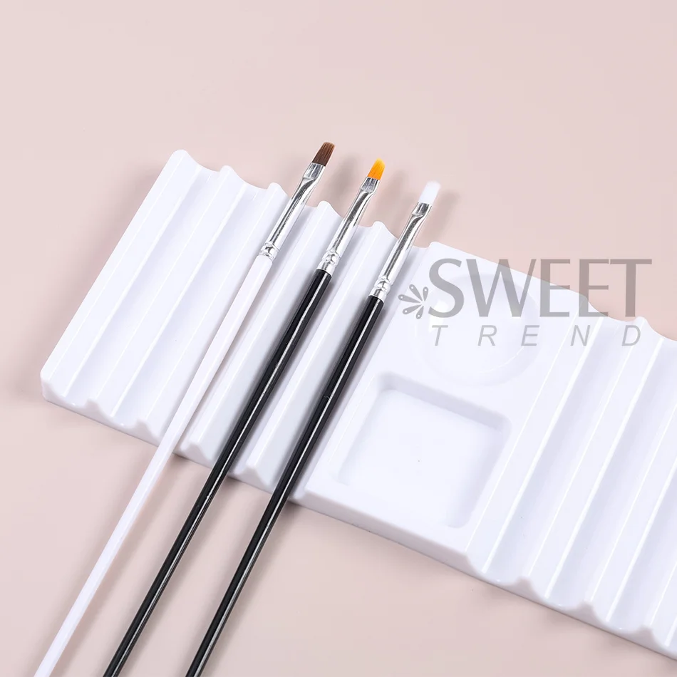 1/2 Stück Dual-Form-Halter aus Kunststoff für Nagelkunstwerkzeuge, Nagelpinselhalter, Aufbewahrung für Nagelverlängerungsformen, Palette-Werkzeuge – Detail 6