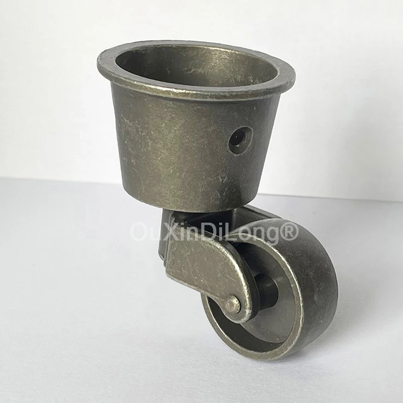 Retro Vintage 4PCS Zinc Alloy 1.25inches Furniture Casters Bar Table Chair Sofa Legs Round Cup Universal Wheels Antique Castors