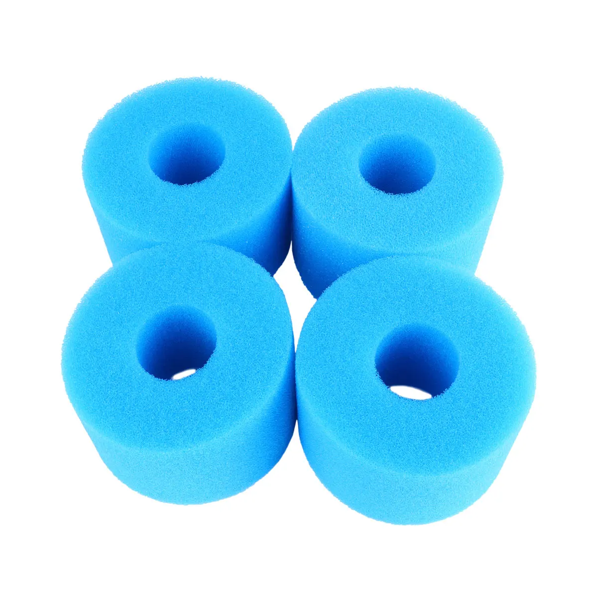 

4pcs Filter Sponge Column Premium for Fish Tank Blue Pre-filter Cylinder Swimming Pool Pump Debris Filtration Reusable Long