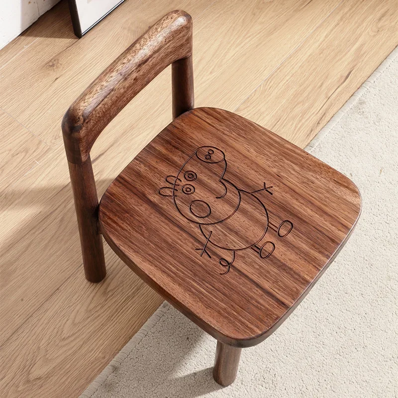 New Chinese ebony small stool black walnut solid wood shoe changing stool living room footstool