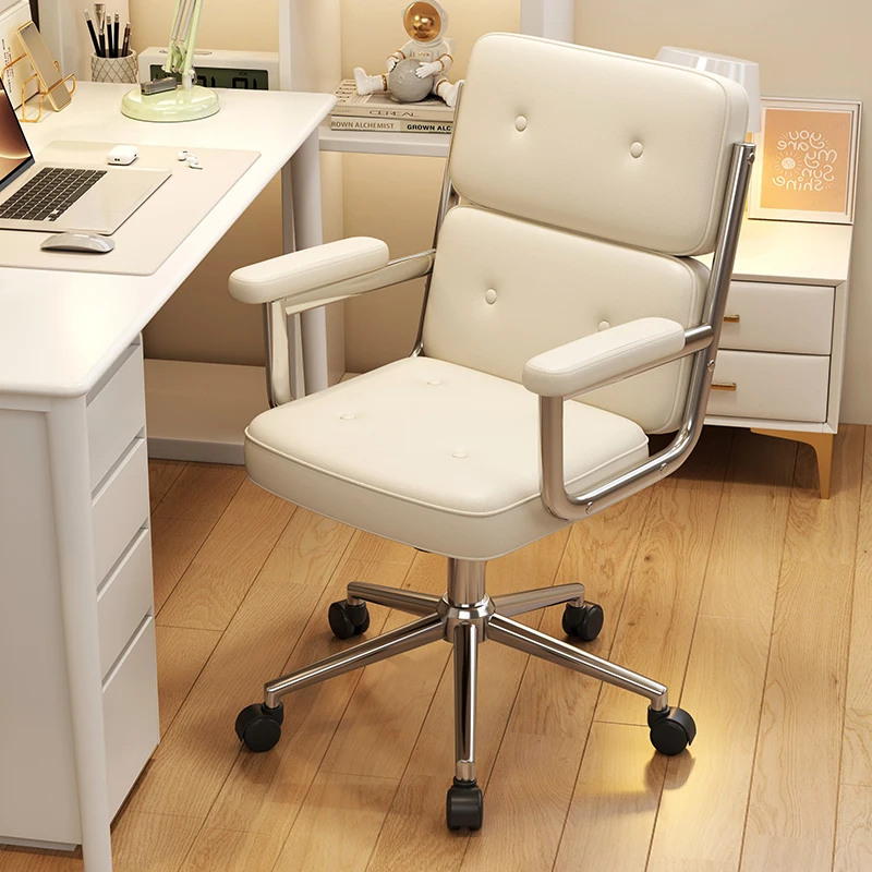 

Rolling Office Chair White Cute Pedicure Comfortable Velvet Office Chair High Back Rolling Chaise De Bureaux Home Furniture