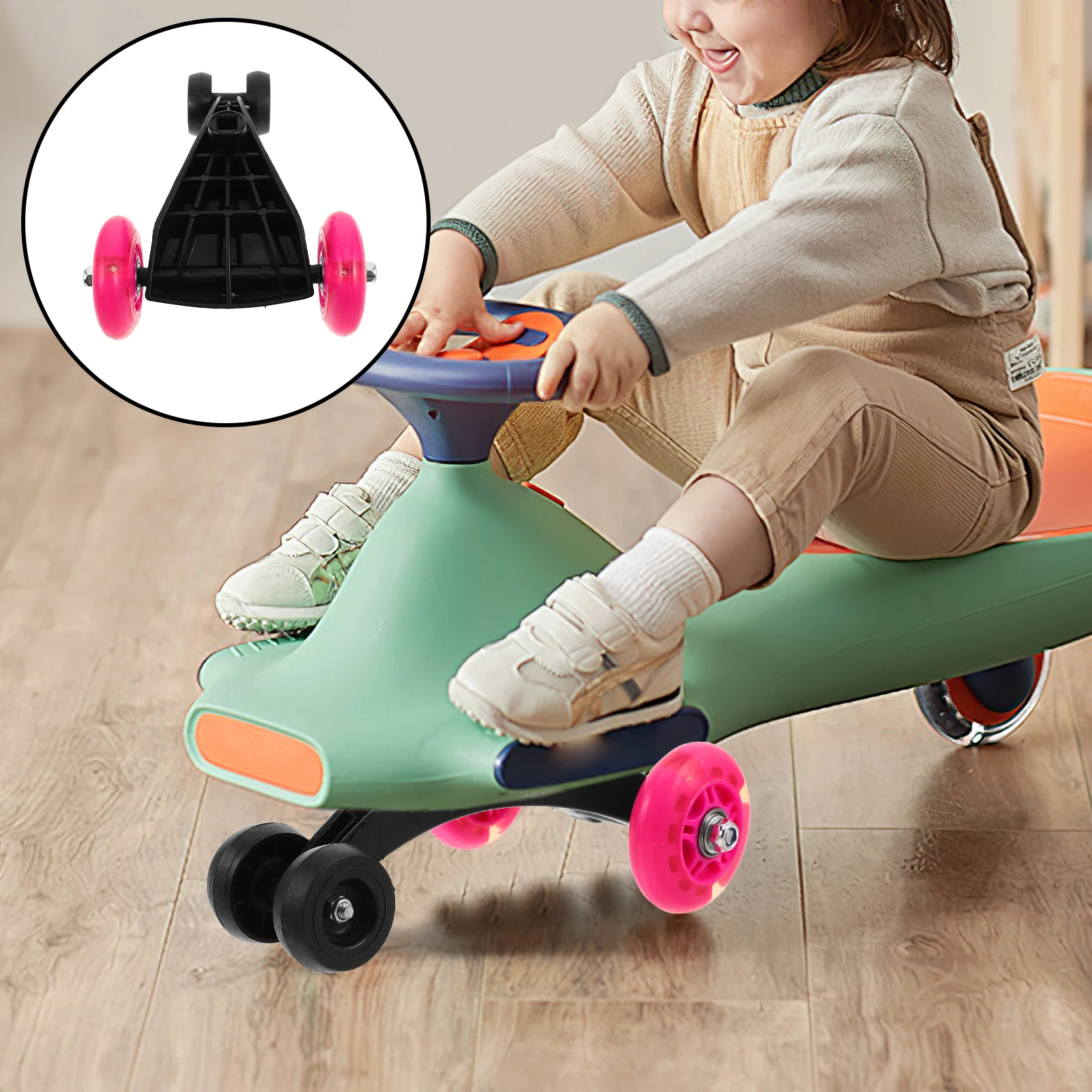 アップグレードされたツイストホイール交換部品、幼児用子供用車用、高耐久、耐摩耗性、スムーズなステアリング、簡単な取り付け