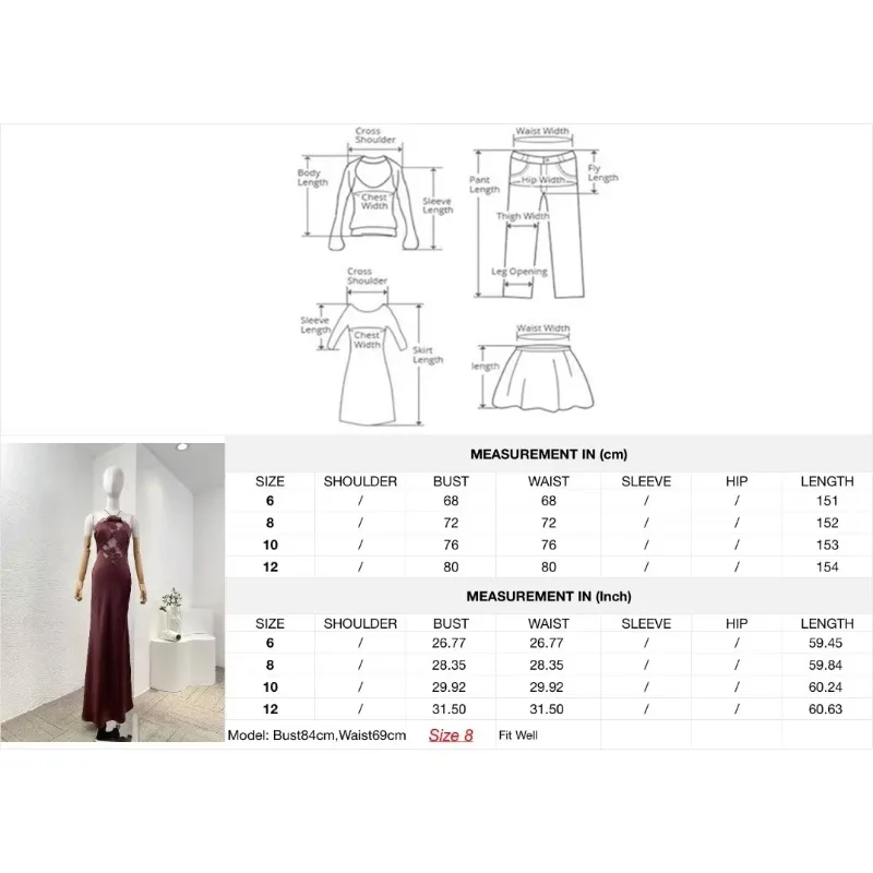 Robe de cocktail dos nu en satin marron pour femme, robe en fibre de dentelle, patchwork, dos nu, soirée maxi, vacances, nouveau, 2024