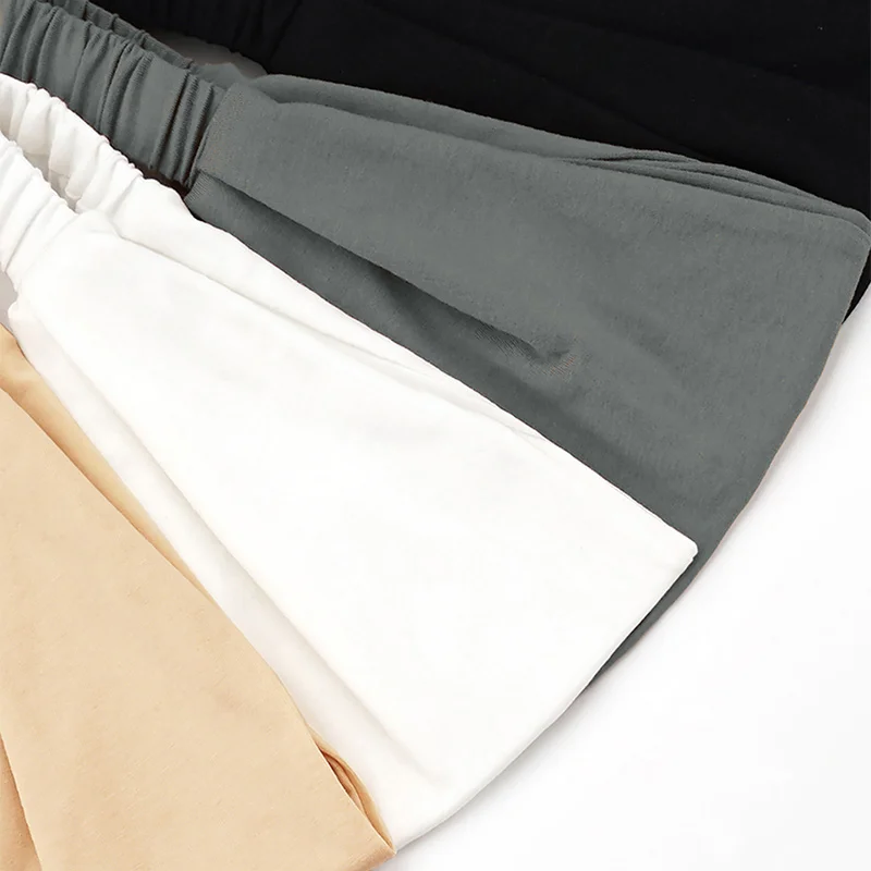 4pcs Hot Sale Jersey Modal Hijab Underscarf Wrinkle Headband Wrap Plain Color Muslim Hijab Inner Elastic Islamic Turban Bonnet