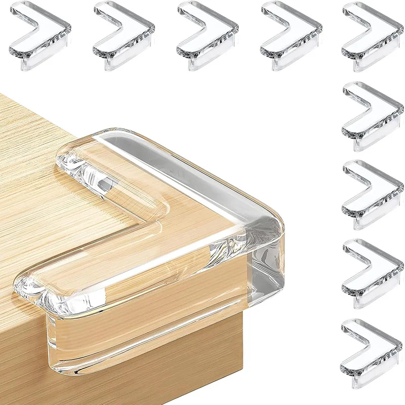 10/20Pcs Corner Protector L-shaped Safety Table Corner Guards Set Pvc Table Corner Protection Soft Transparent Corner Protection