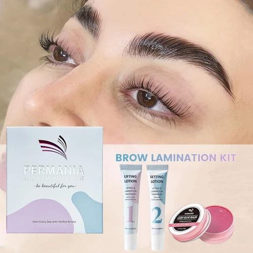 Imagen 1 del producto PERMANIA Kit de laminación de cejas Nuevo kit de laminación de cejas mejorado Ingredientes suaves Fácil de usar para principiantes (sin ESSENCE)