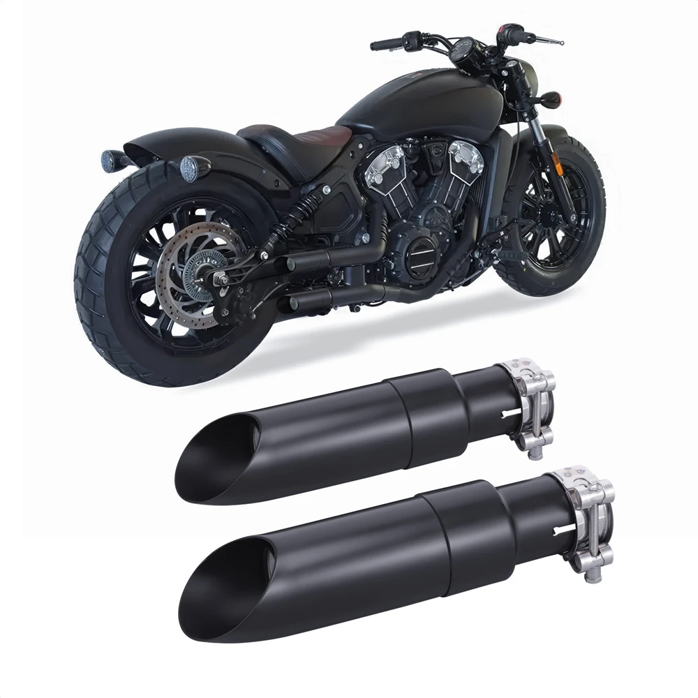 For Indian Scout Bobber Sixty Rogue Twenty 2015-2023 Slip-On Exhaust System Shorty GP Slip Ons Mufflers with DB Killer Silencer