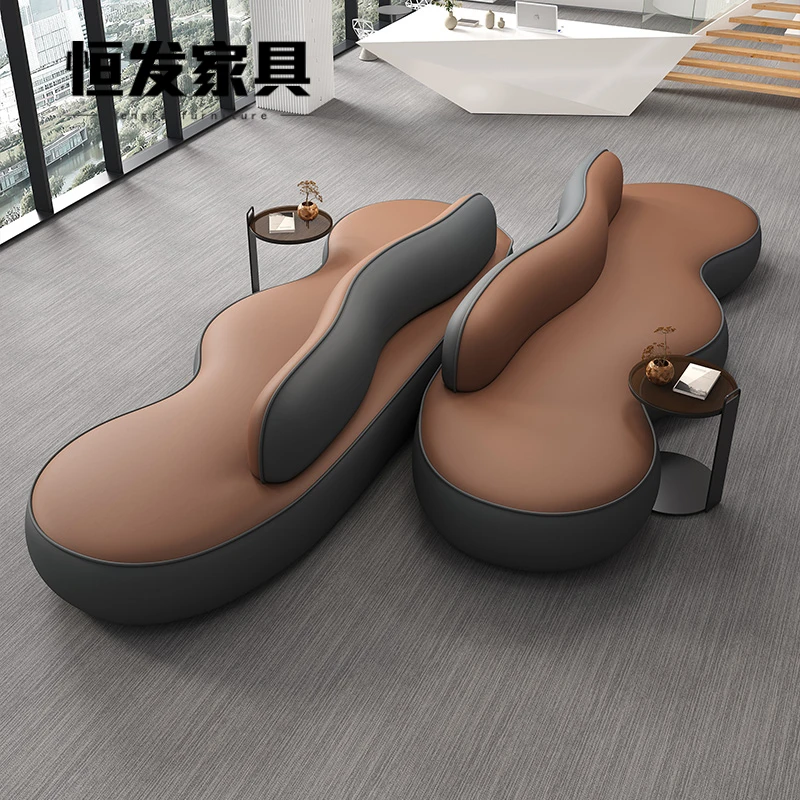 Nordic บริษัท Negotiation โซฟาล็อบบี้โรงแรมธุรกิจแผนกต้อนรับการประชุม REST Area Waiting PU หนังโซฟาเฟอร์นิเจอร์สํานักงาน FYBS