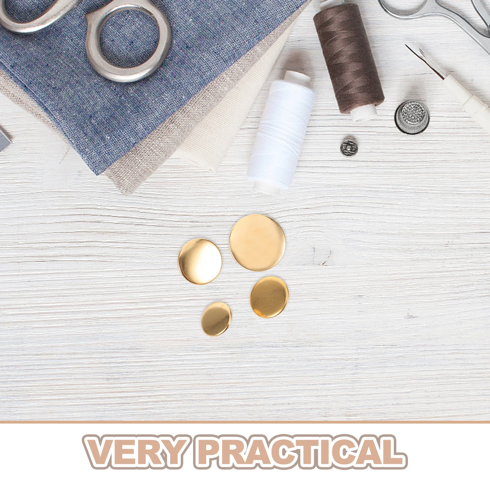 80 قطعة أزرار نحاسية مستديرة الذهب إنهاء الخياطة اكسسوارات ل الدعاوى السترات معاطف الزي الرسمي أزرار الملابس DIY بها بنفسك #5