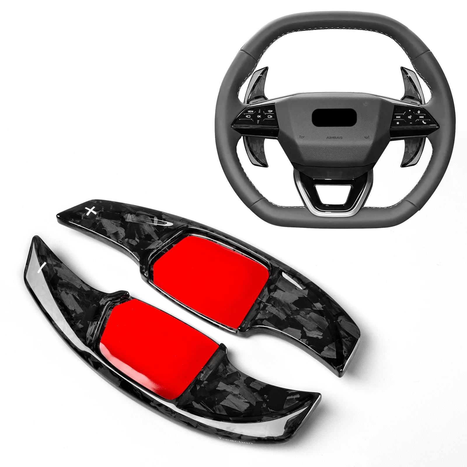 

Real Carbon Fiber Paddle shifter fits Audi Q4 e-tron Sportback 2022-2025 Q6 Q5 E-tron 2024 Gear Shift Interior Accessories
