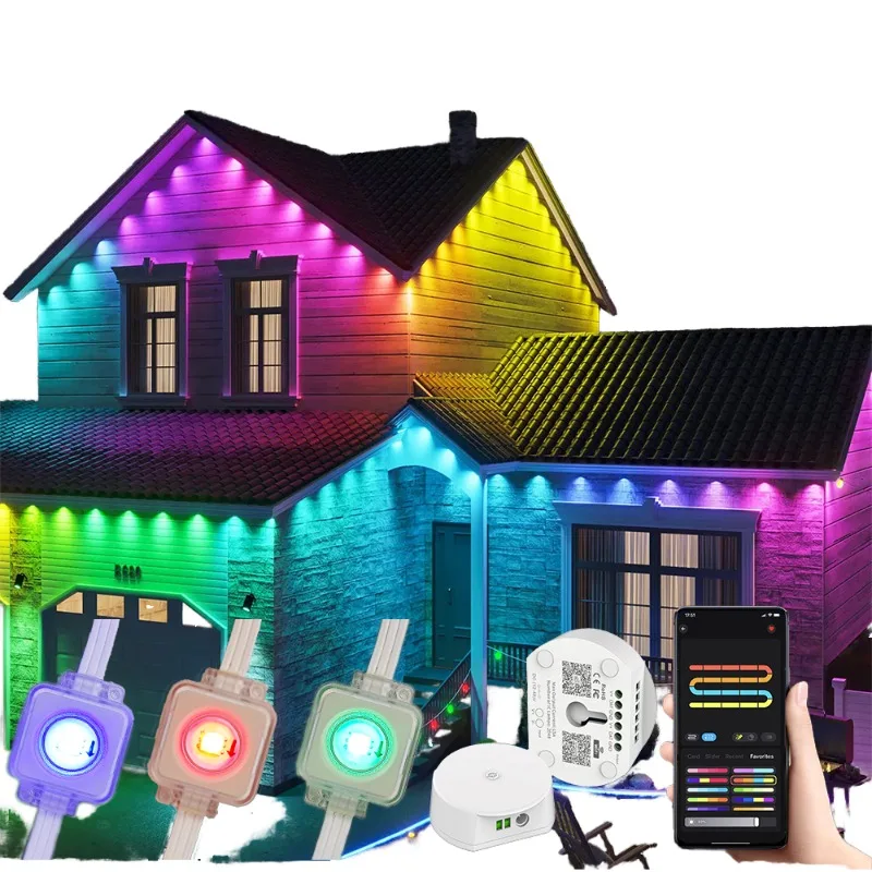 IP68 waterproof 24v LED pixel tube light outdoor Christmas string  landscape