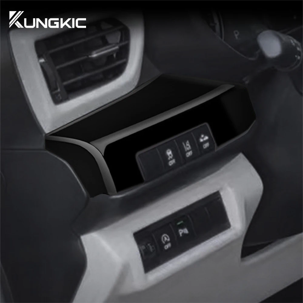 For Suzuki SWIFT 2024 2025 Glossy Black Carbon Fiber Style ABS Car Headlight Adjustment Switch Control Button Cover Accessories