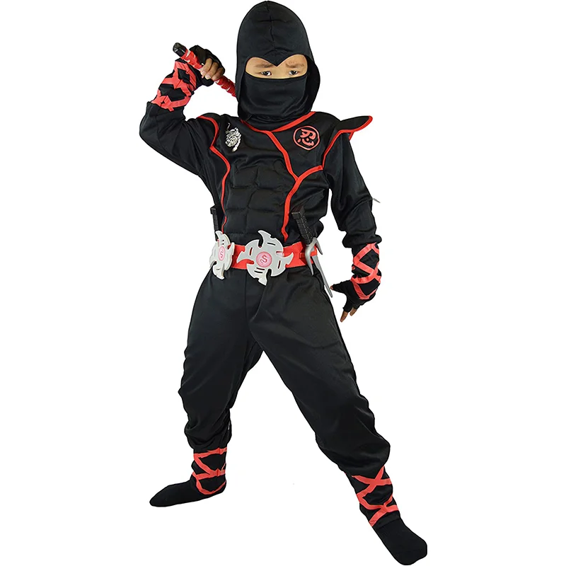 Unisex Ninja Deluxe Costume for  Role Play Halloween Dress-up