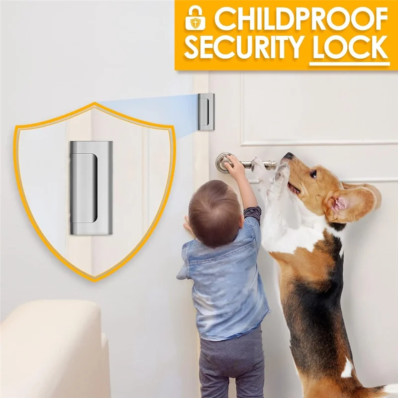 B84B-Child-Proof Front Door Lock High Security Home Security Door Reinforcement Locks For Kids Safety