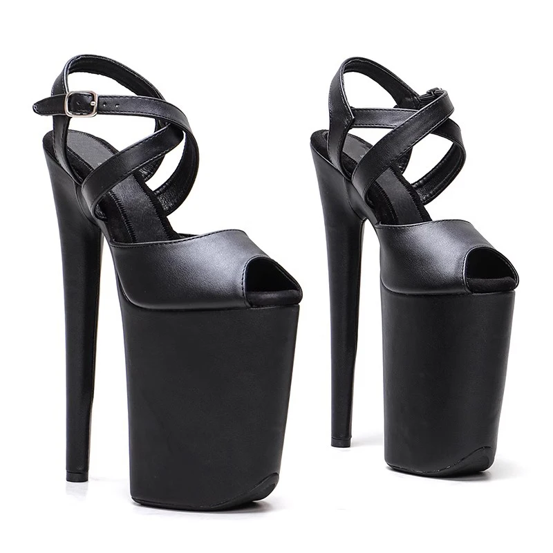 LAIJIANJINXIA New Sexy Stiletto Sandals Platform Women Shoes Sexy Dance Shoes 23 CM High Heels Sandals Pole Dancing Shoes 027