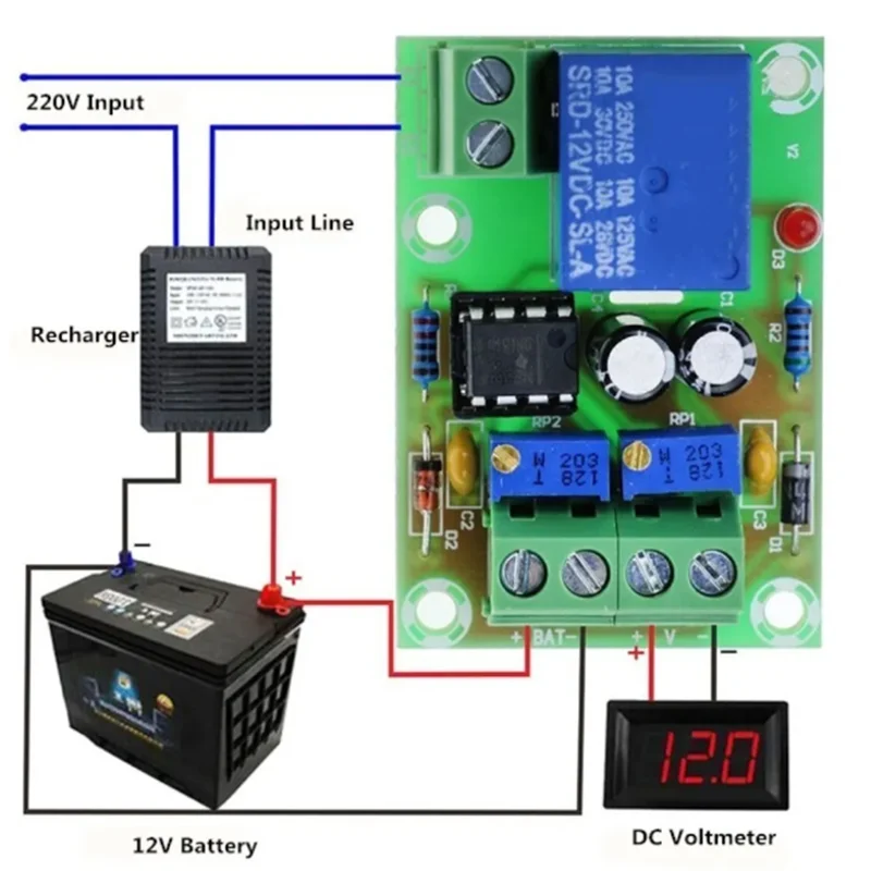 1PCS 10PCS XH-M601 battery charging control board 12V intelligent charger power control panel automatic charging power