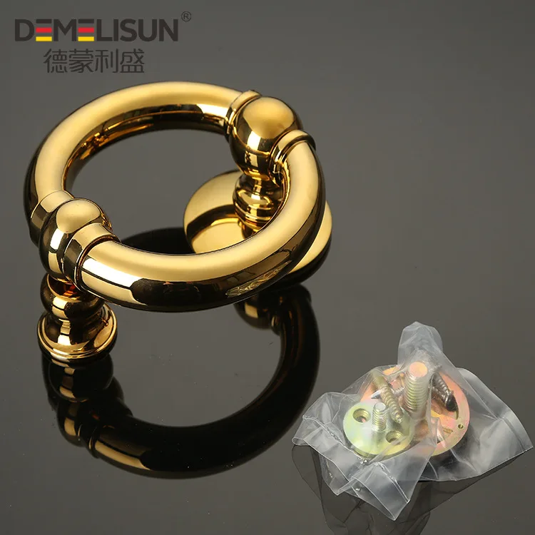 Liwang Hardware Italian style Armored Door Bronze Door European Knocker Gold Bronze Knocker Ring