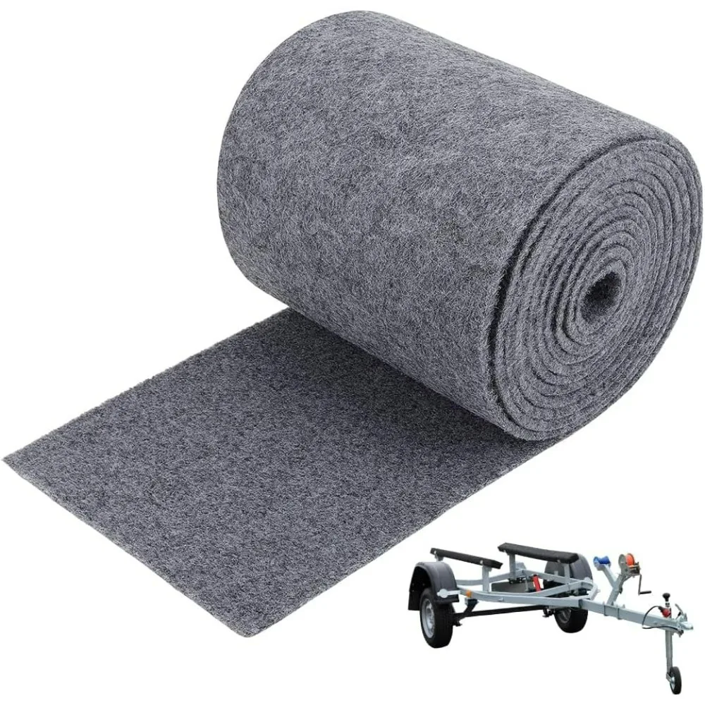 

6mm Ultra Thick Gray Marine Carpet 16.4ft×9in Boat Trailer Bunk Carpet Polyester Marine Grade Carpet for Trailer Bunks