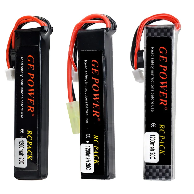 7 4V LiPo batería 1200mAh 20C para RC avión coche barco modelo con conector JST Tamiya