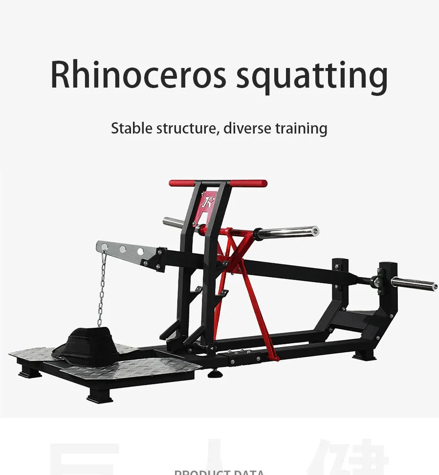 Rhinoceros squatting Commercial fitness equipment squat Exercise legs Power equipment Gym Home Power equipment sportBodybuilding