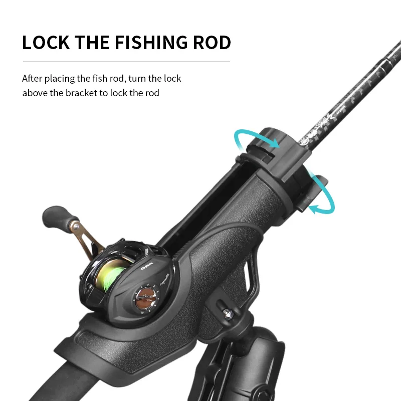 VIN frees your hands.Fishing rod holder,equipped with a 9.5cm dual-hole arm and a 1.5inch ball base,compatible with RAM mounts view 4